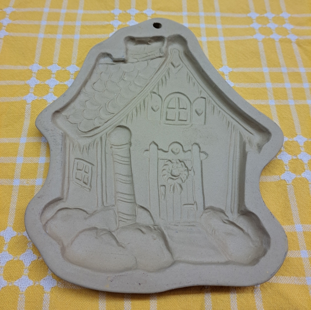 Vintage Brown Bag Cookie Art Christmas GINGERBREAD HOUSE 6x7” Mold: Hill Design